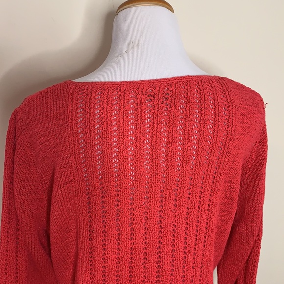 Rachel Zoe Red Loose Knit Sweater - Picture 6 of 8